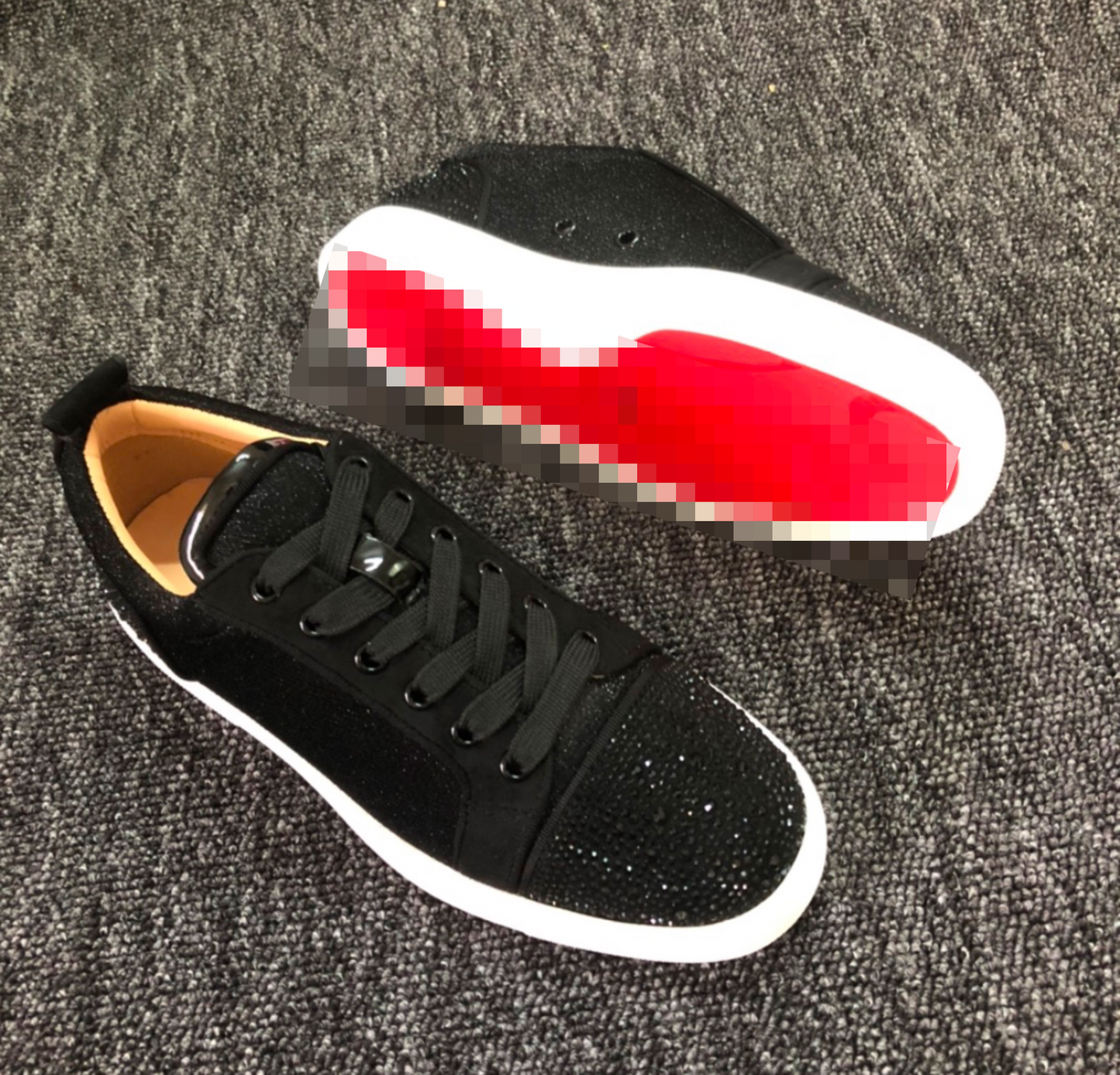 (C&L) Black and White Sparkle Toe