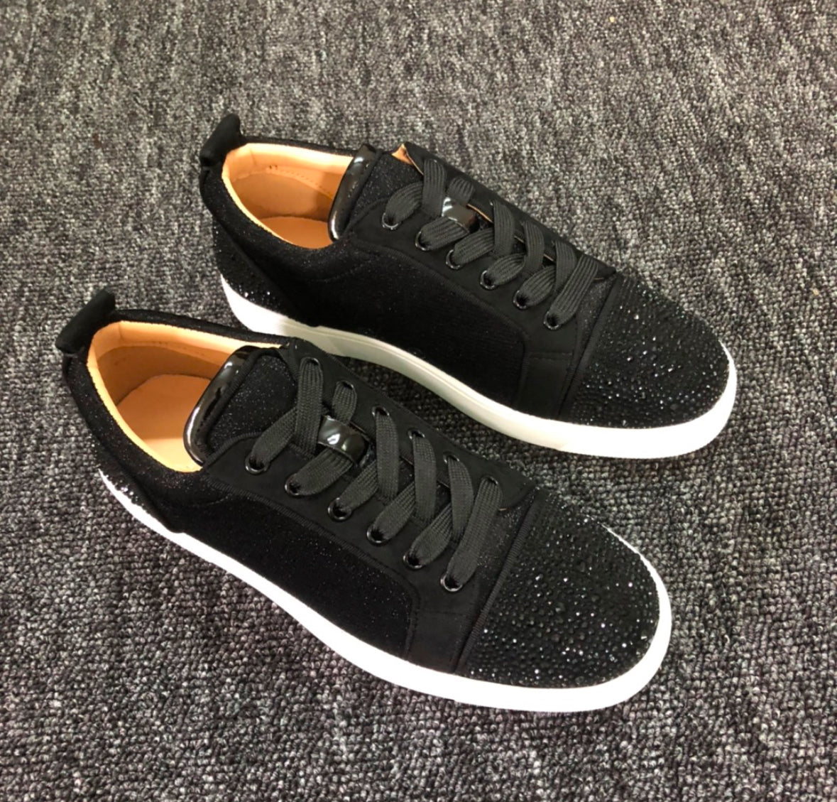 (C&L) Black and White Sparkle Toe